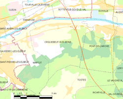 Map commune FR insee code 27188